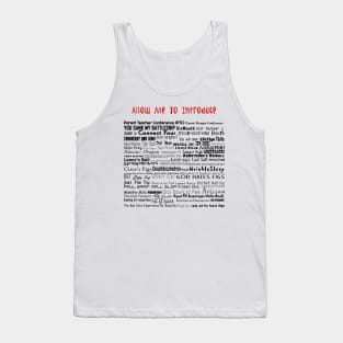 Parks and Rec Andy's Band Names- Mouserat and more! Tank Top